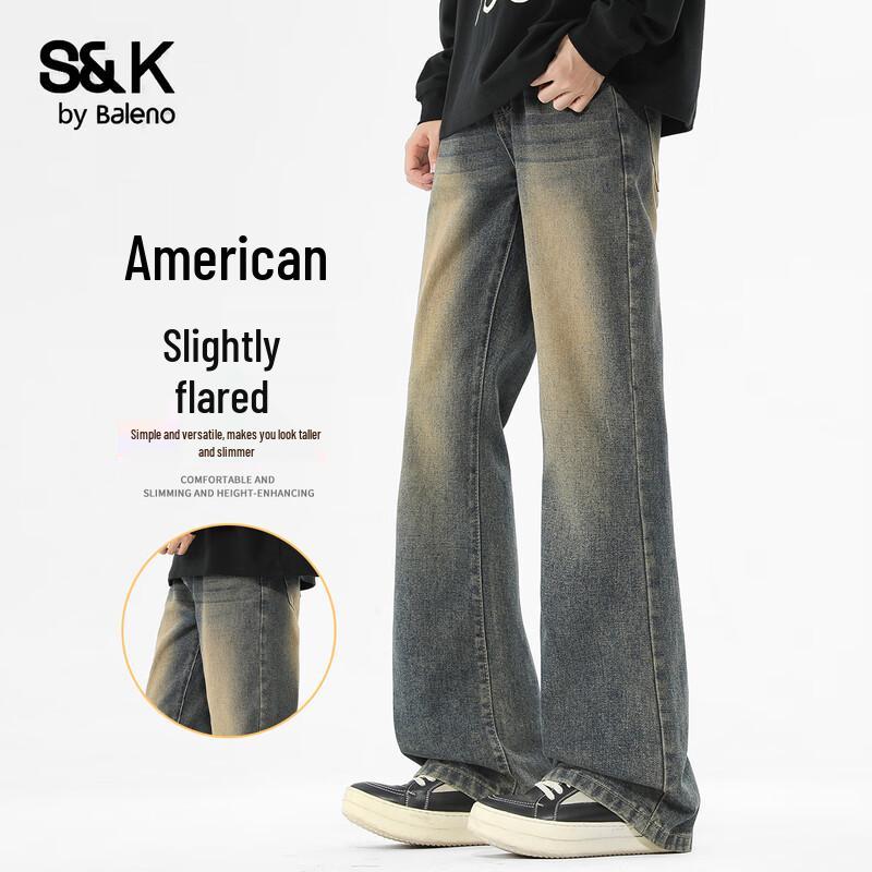 Мужские джинсы-клеш S&K American Flare от Baleno 3XL