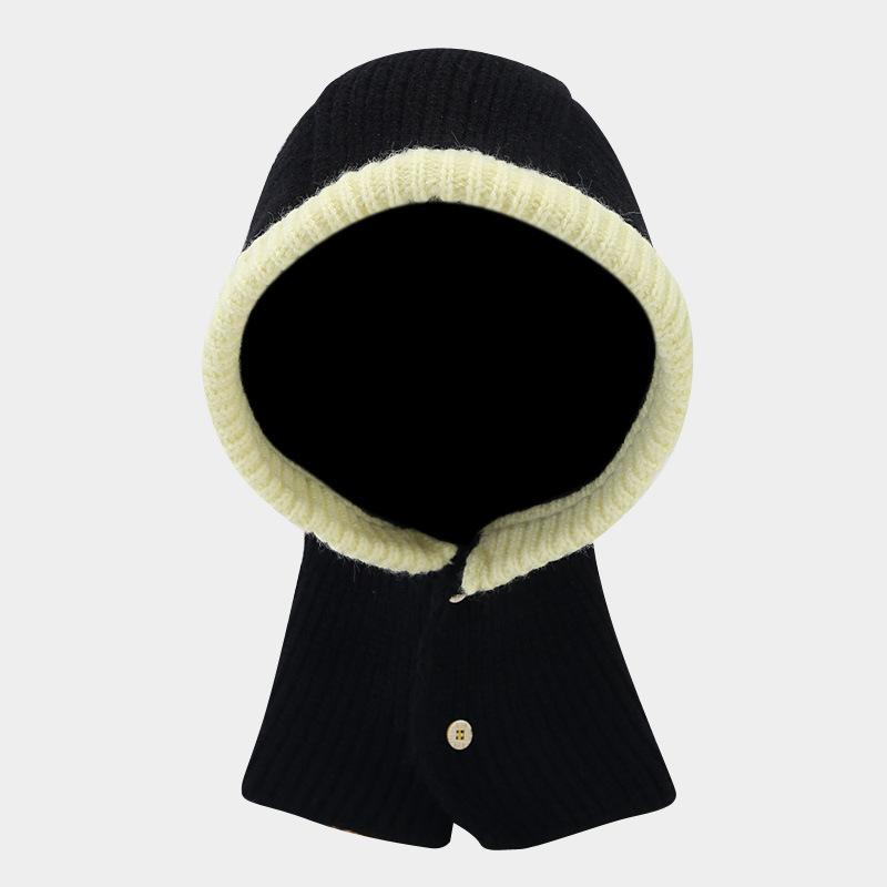 Balaclava Hat Women's Autumn and Winter Purple Neck Hat Scarf Yixiu Pullover Hat Fashion Warm Neck Hat