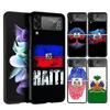 Haiti Haifianische Flagge Handyhülle Für Samsung Galaxy Z Flip 7 6 5 4 3 5G Hülle ZFlip7 ZFlip6 ZFlip4 ZFlip5 ZFlip3 Coque Fundas Galax