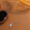 Fashiona And Creative Shovel Shaped Diamond Inlaid 925 Sterling Silver Temperament Personality Pendant Necklaces XL100