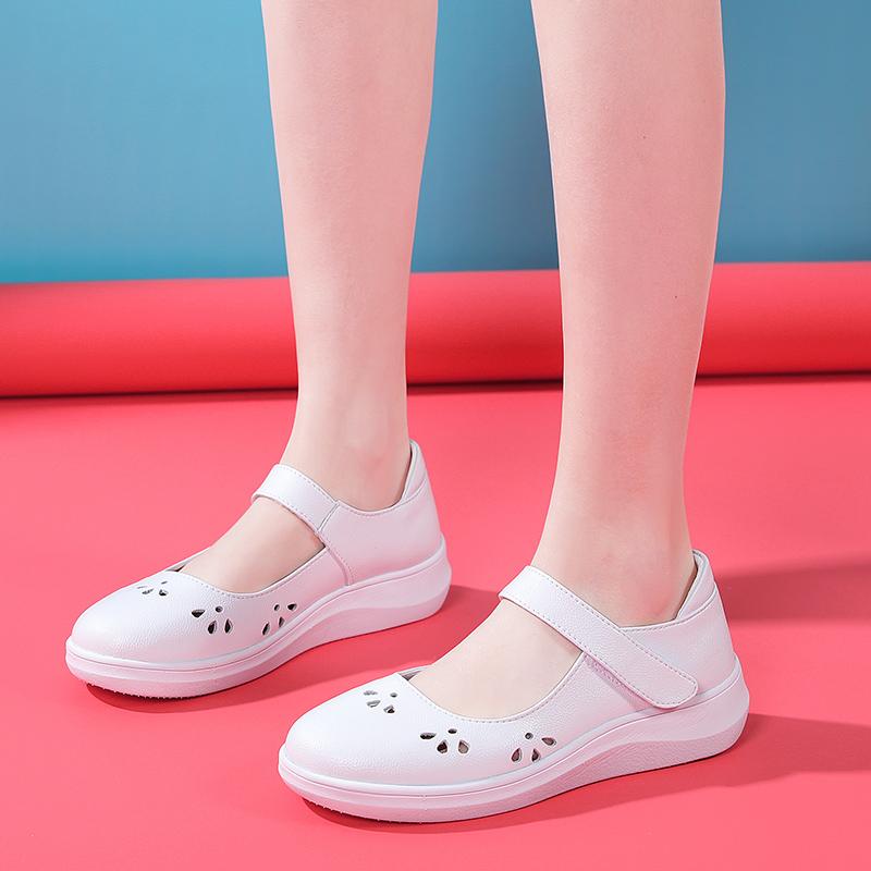 White Skidproof Nursing Mother Resistant Work Shoes Ladies Casual Plus Size Women