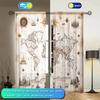 2 Panels Retro Nautical Map Pattern Window Curtains   Half Blackout Suitable for Artistic Home Decorative Curtains