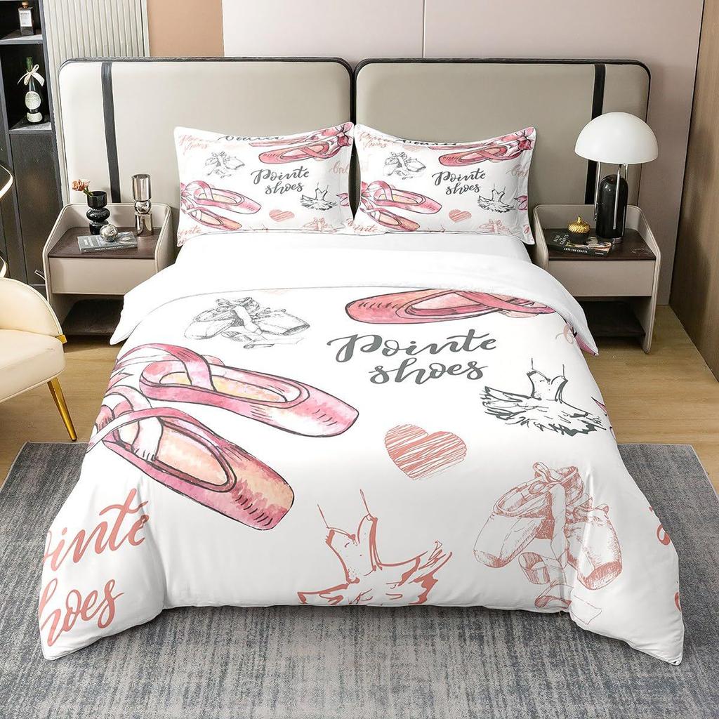 Ballet Girl Swan Dance 3D Digital Printing Bedding Kit Bedding Three-Piece Set