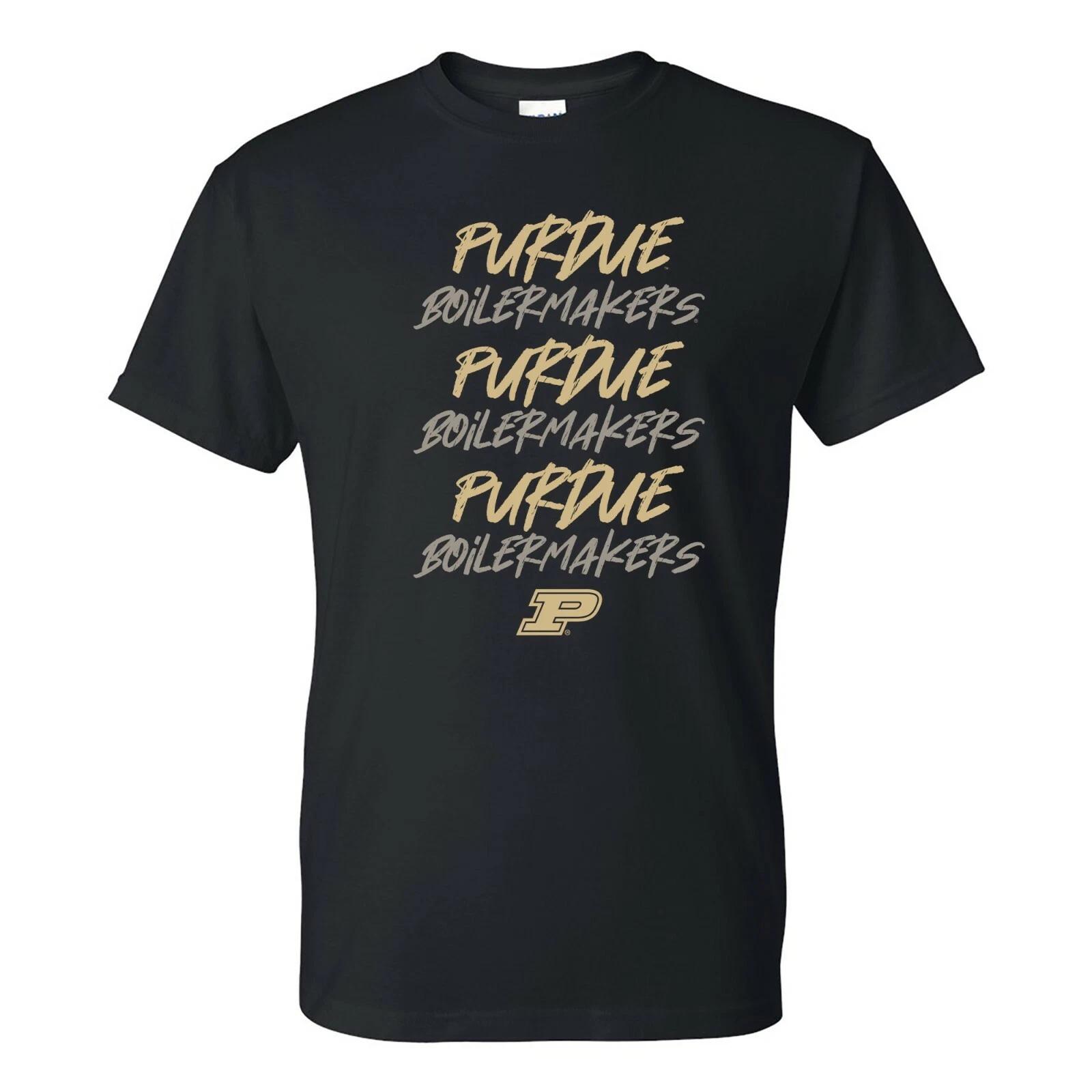 Purdue Boilermakers Marker Repeat T-Shirt - Black M