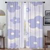 Cute Flowers Curtains for Bedroom Blackout Curtain for Room 2 Panel Halloween Decoration Partition Shades Home Interior Curtains