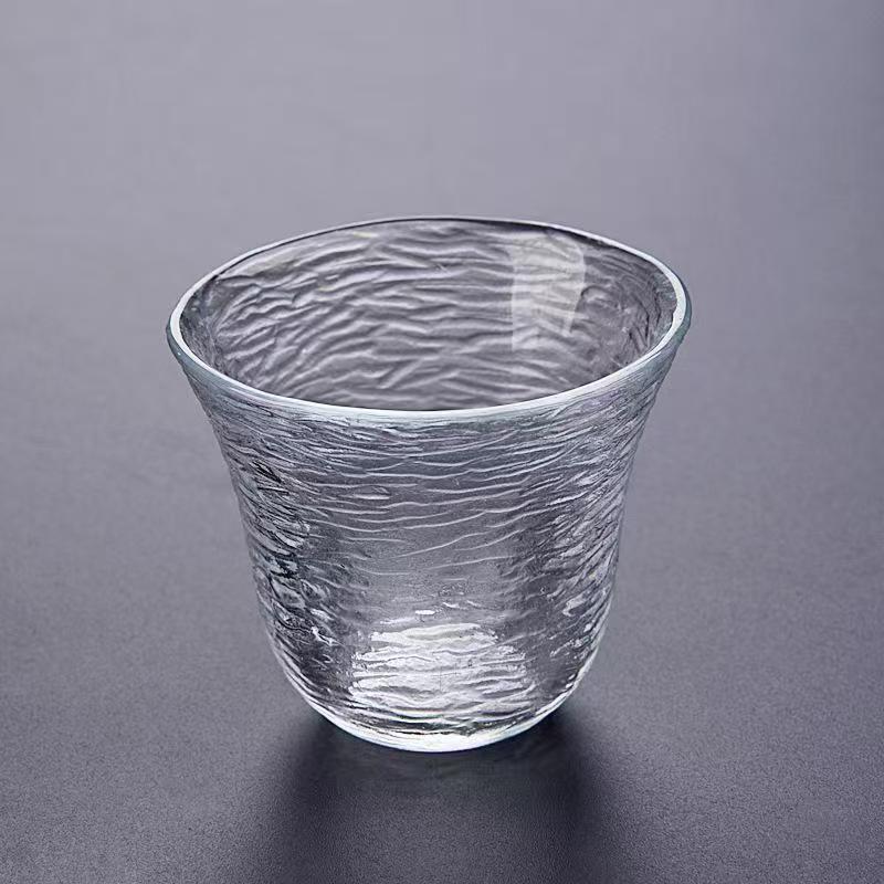 Japanese Crystal Glass Kung Fu Tea Cup with Gold Painting - Small Tasting Bowl