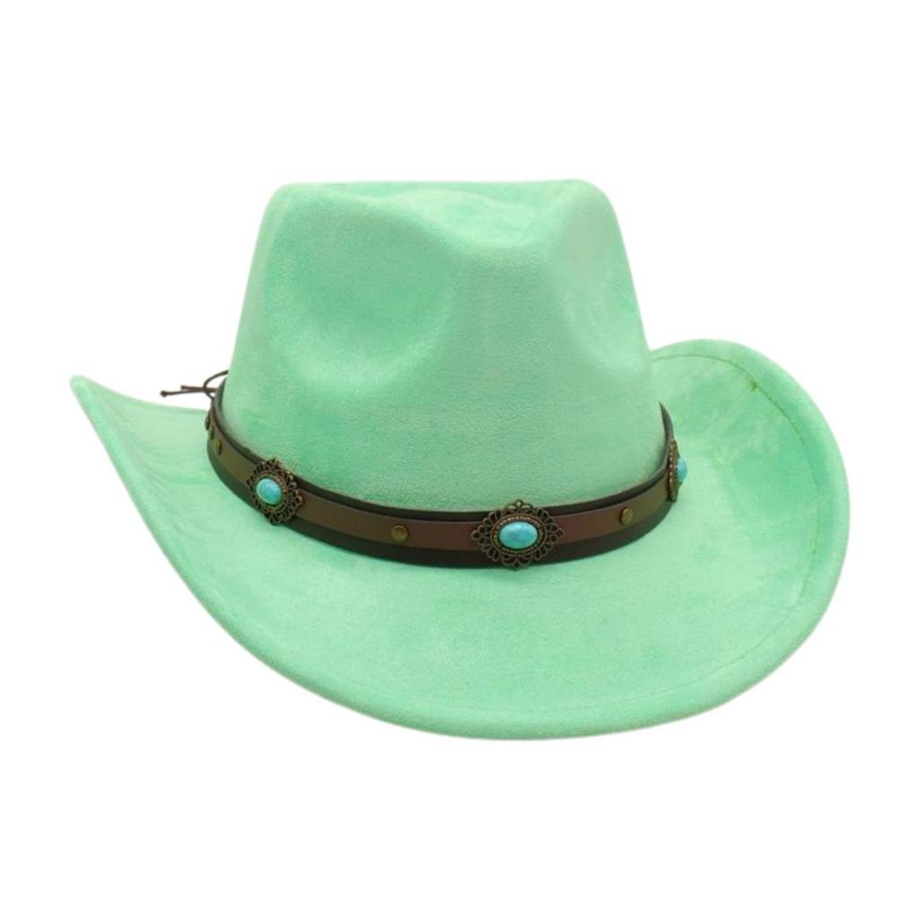 Premium Tibetan Cowboy Hat Stage Jazz Hat Multi-Color Suede Premium Top Hat