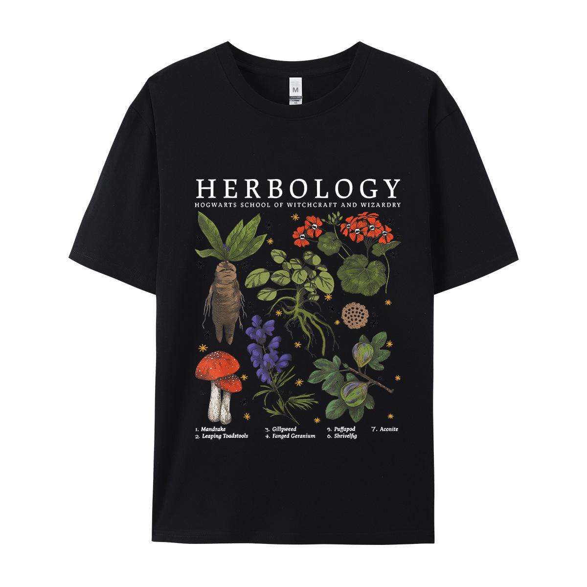 

Жіноча футболка з чистої бавовни Herbology Hogwarts, Європейський/Американський крій, Короткий рукав M