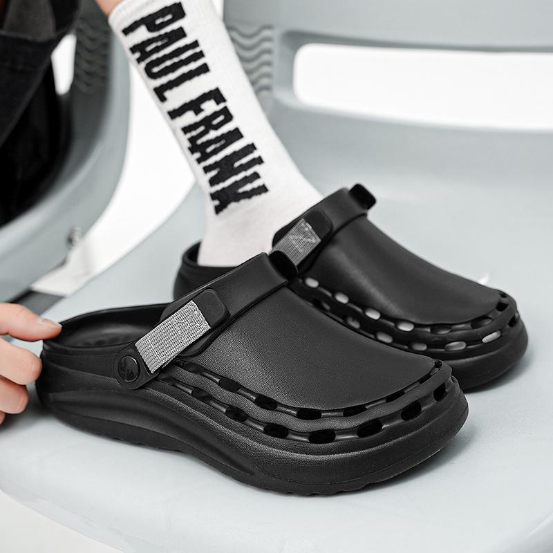 Summer Men Slippers Waterproof Outdoor Clogs Flat Sandals Beach Slippers Soft Flip Flops Platform Comfortable Casual Shoes 40-45