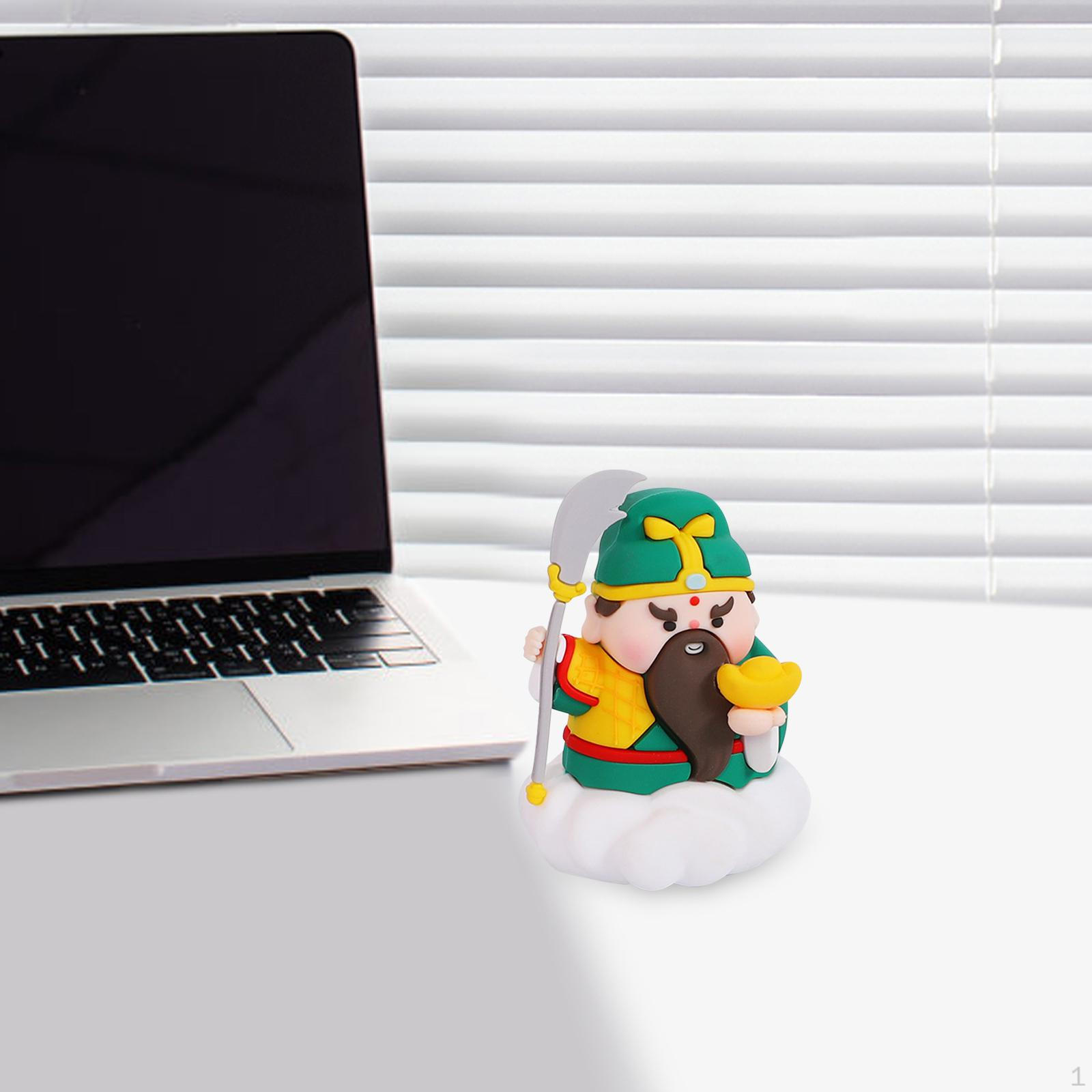 Китайская фигурка Lucky God, мультяшная статуя, милое настольное украшение удачи, маленькая скульптура для Style A
