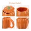Ceramic Pumpkin Shaped Cup Lid 400Ml Coffee Mug Versatile Water Cup Office Home Microwave Safe Cute Ceramic Mug
