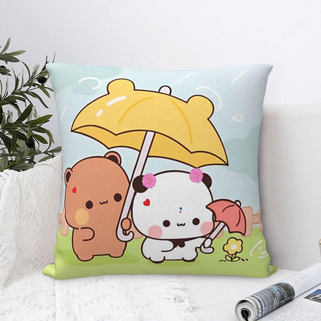 Kawaii Cute Bubu Panda Dudu Pillowcase Printing Polyester Cushion Cover Decor Pillow Case Cover Home 18''