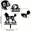 Metal Memorial Plaque for Poodle Elegant Garden Decor Anticorrosion Coated