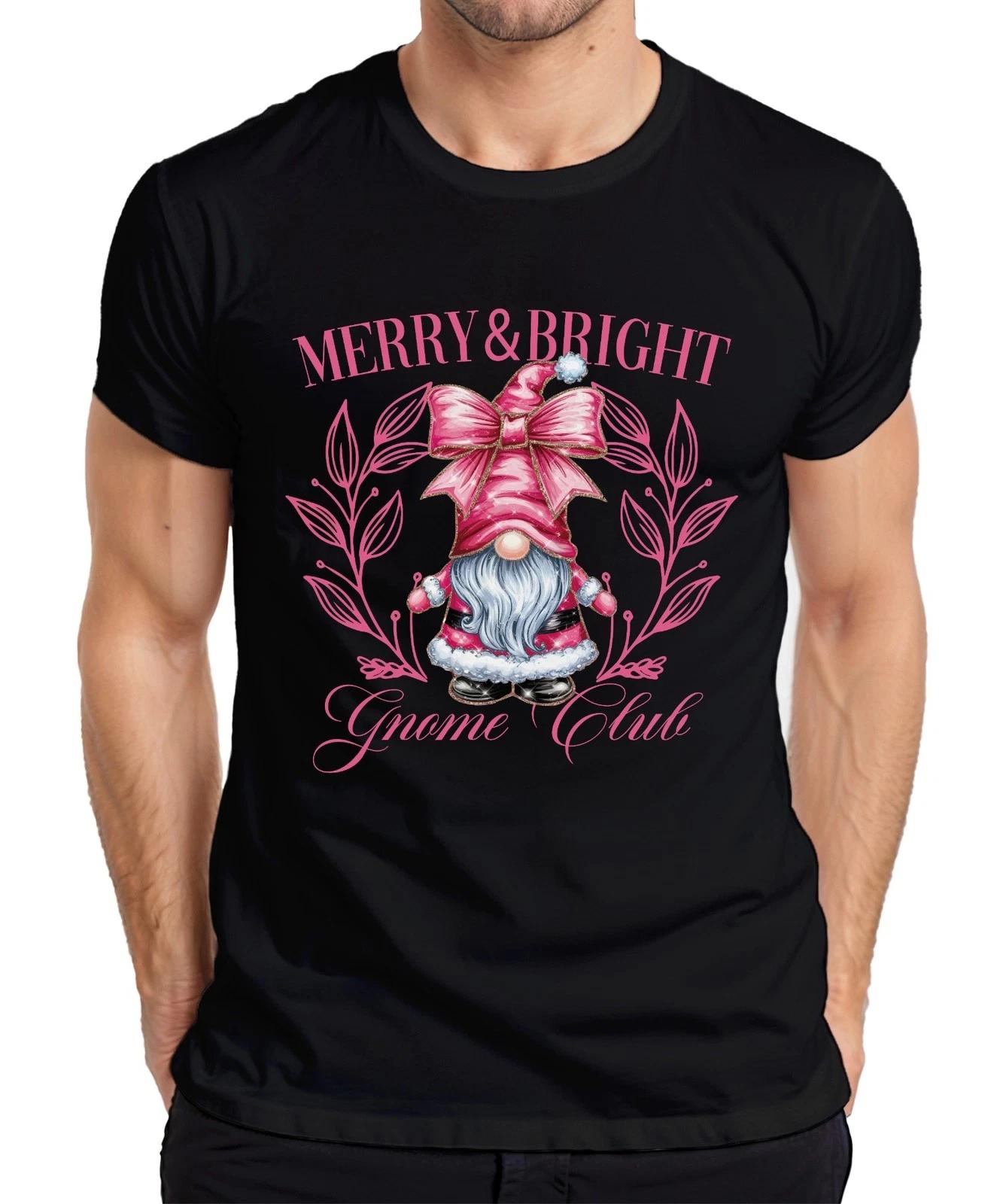 Merry & Bright Gnome Club Rosa - Weihnachten Xmas Christmas Herren T-Shirt S
