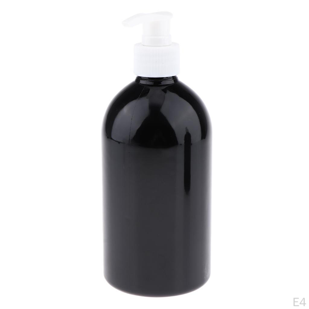 16oz Empty Pump Bottles (2 Pack), Plastic Nozzles Included; Great for Shampoo, Lotions, Liquid