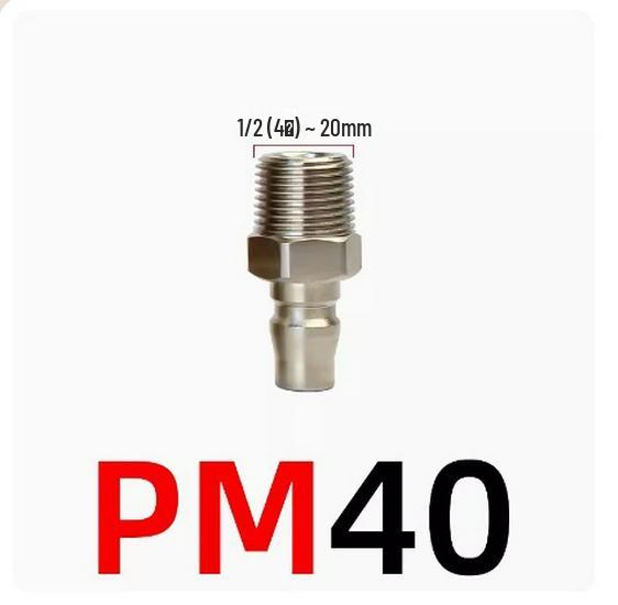 C-Type Self-Locking Air Hose Quick Connector for Compressors & Pneumatic Tools