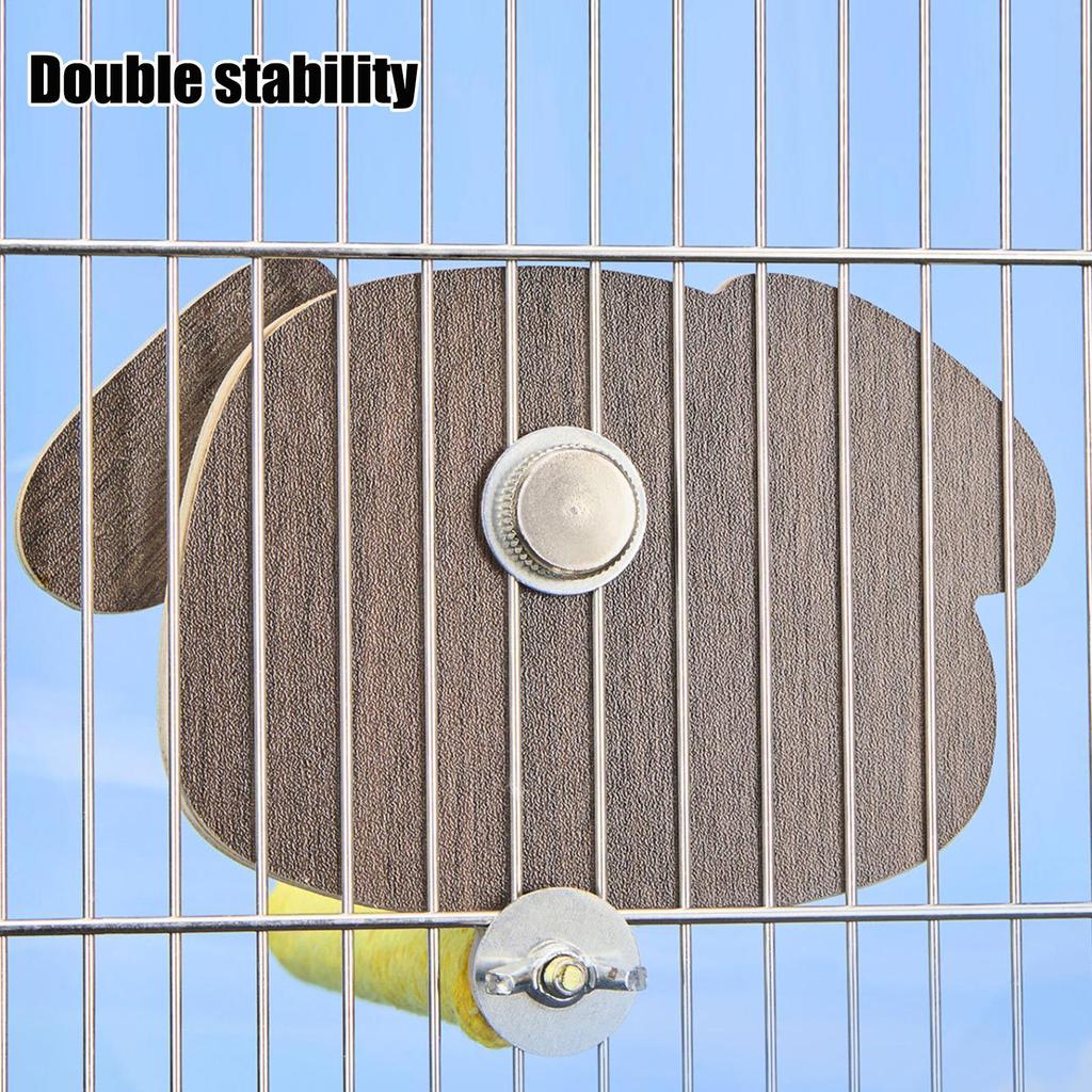 Parrot Perch Exercise Toys With Puppy Ear Mirror Parrot Perch Stand For Play Area Boredom Prevention Mental Stimulation