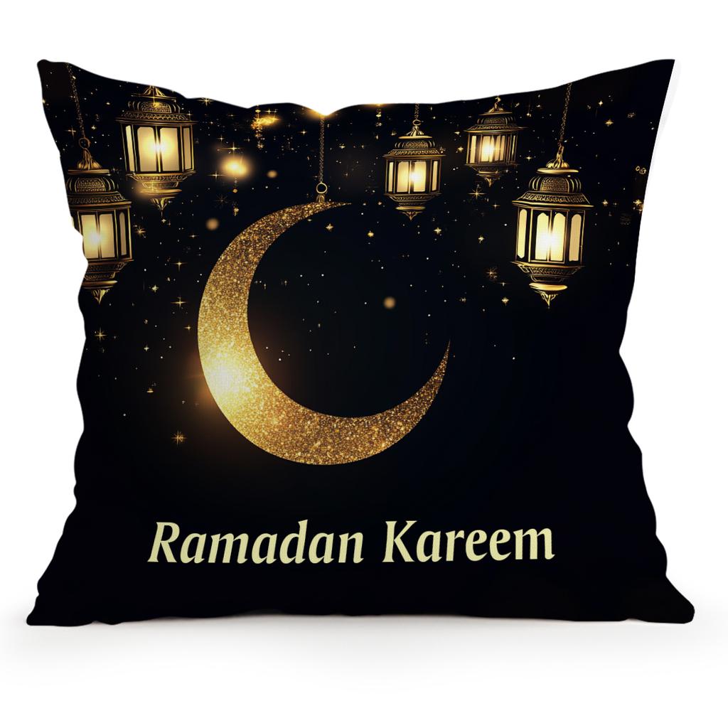Moon Lantern Ramadan Pillowcase Printed Polyester 40/45/50cm Throw Pillowcover Decorative Sofa Cushion Pillowslip Home Decor