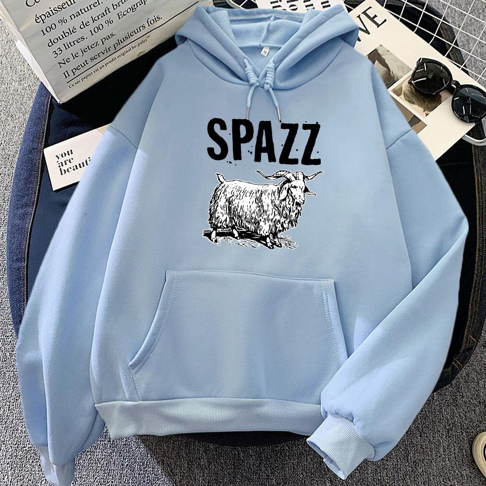 Hip Hop Rock Band SPAZZ Hoodies Winter Fleece Clothes for Women Sudaderas Para Mujer Graphic Pullovers Casual Unisex Sweatshirts