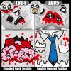 MOC Halloweenské Zombie Figurky Stavební Kostky Dvojitá Hlava Křivý Krk Příslušenství Kostky Hračky Dětský Dárek