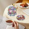 8 Pieces/set of Diamond Painted Animal Patterned Coasters, DIY Coasters with Holder, Suitable for Beginners and Adults, Art and Craft Supplies Gifts