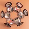 Silky Six-Color Earth Tone Eyeshadow Palette: Matte & Pearlescent Shades for Beginners
