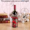 1Pc Christmas Wine Bottle Cover With Plush Collar,Polyester Wine‑Bottle Sleeve for Holiday Party,Home Decoration