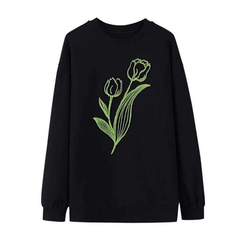 Nuova felpa da donna per Primavera e Autunno, stile pigro, manica lunga, design sottile, versatile