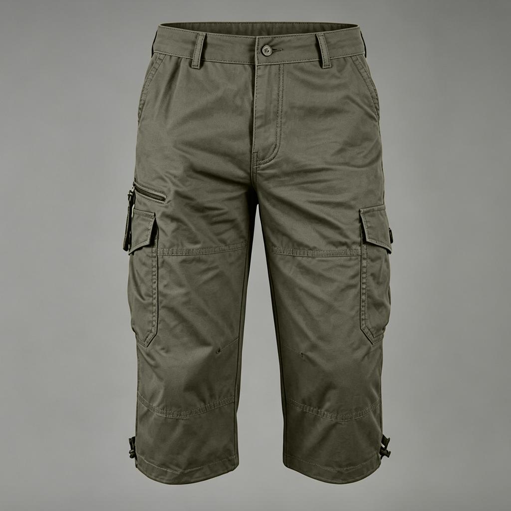 Heren Losse Casual Cargo Shorts Multi Pocket Knie Lengte Werkkleding Utility Shorts met Verstelbaar Trekkoord Zoom