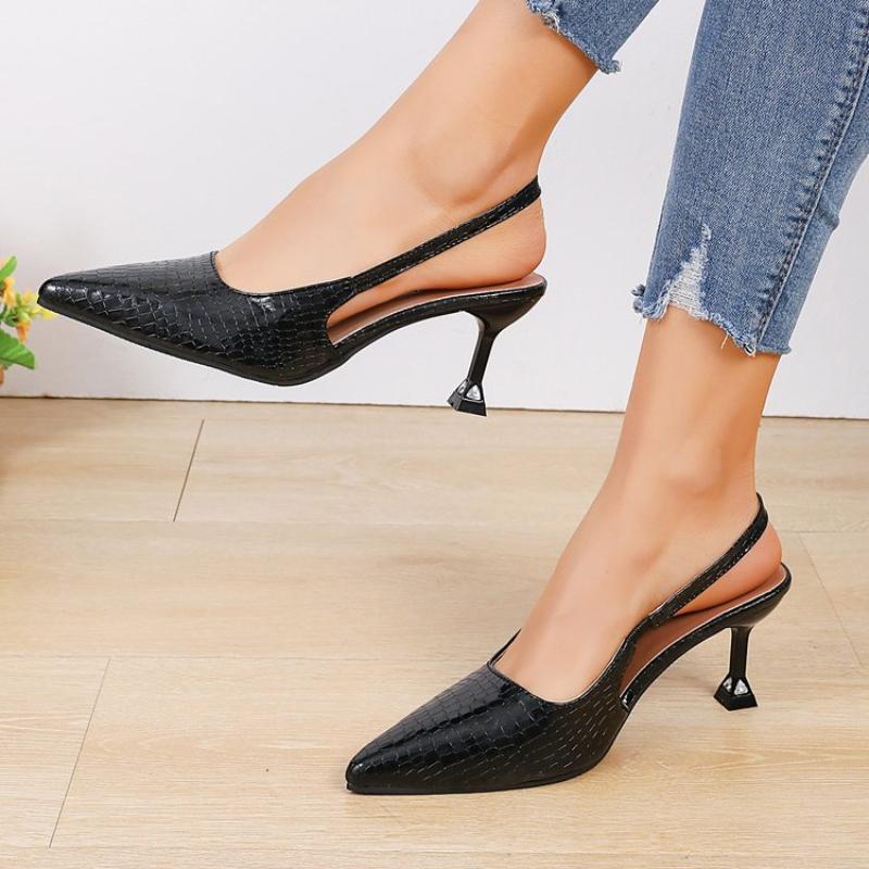 Sandale Sexy cu Toc Înalt cu Vârf Ascuțit pentru Femei 2024 Vară Rochie Pantofi Decolletați Pantofi Noi la Modă Eleganți Pantofi de Petrecere Zapatillas Mujer