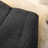 Chic Pleated Sequin Wool-Blend High-Waisted A-Line Skirt - Anti-Exposure, Versatile for Autumn/Winter