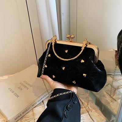 Fashi Small Tote Women's Evening Bags Elegant Love Ladies Chain Shoulder Crossbody Bag Dinner Top-handle Female Handbags Purse