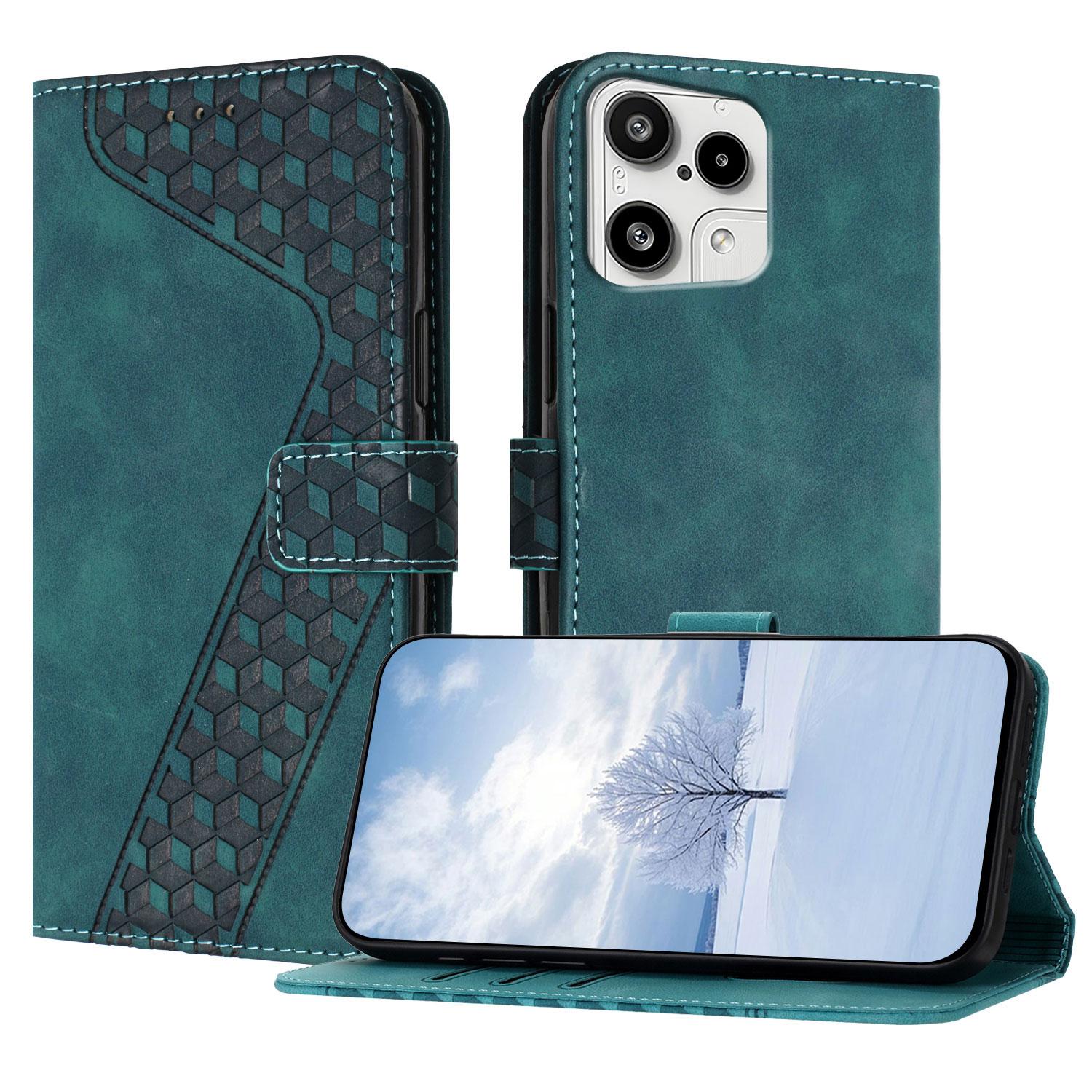 For Nothing Phone (3a) Lite 5G Leather Case 7-Shaped Pattern Wallet Stand Shockproof Phone Cover