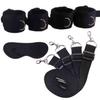 Sex Toys For Woman Men BDSM Bondage Set Under Bed Erotic Restraint Handcuffs & Ankle Cuffs & Eye Mask Adults Games for Couples