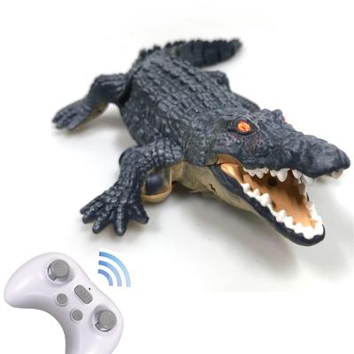 MANLE Robot Crocodile RC Boat Speedboat Pool Toy Waterproof Kids Toy Remote Control Birthday Gift (Black) [Used]