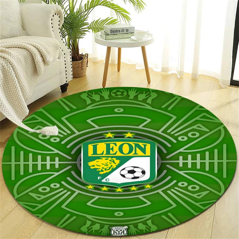 Personalized Leon logo Round Chair Office Rug - Perfect for Mat, Office Chair & More - Ideal Gift for Birthdays and Holidays