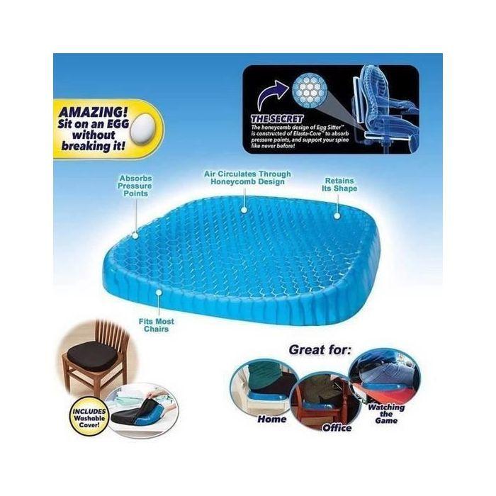 

Egg Sitter Seat Cushion Breathable Honeycomb Gel Orthopedic Seat Cushion Comfort Cushion Chair Cushion Blue-kee