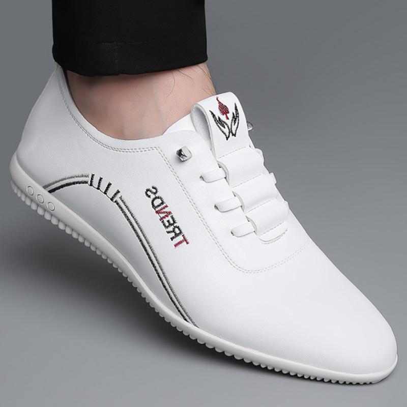 Модные лаконичные мужские лоферы кроссовки мужская повседневная обувь для спорта — фото 4