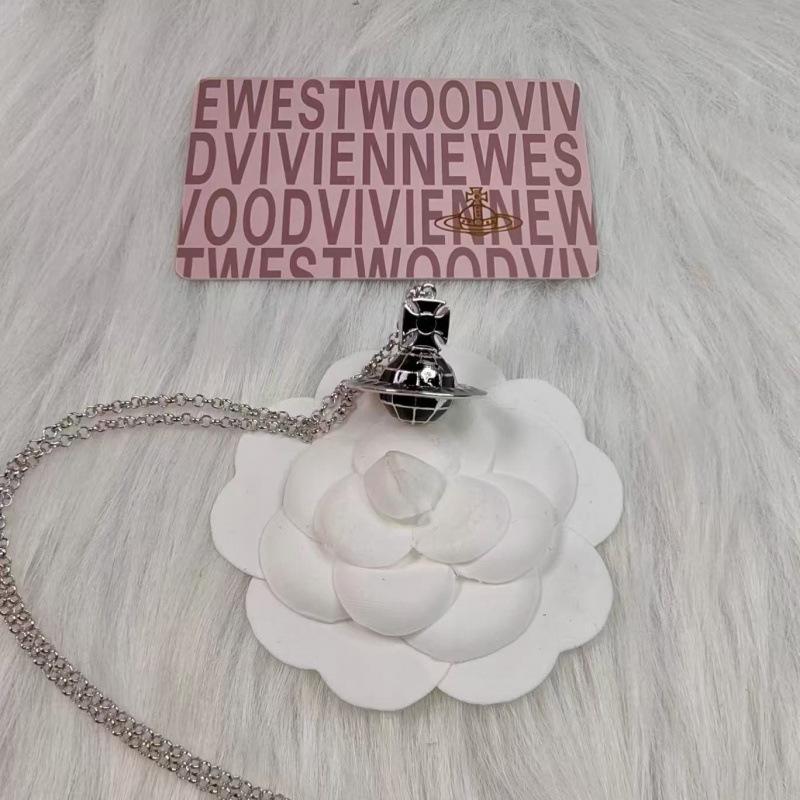 Empress Dowager Starry Sky Globe Necklace: Women's European & American Design with 3D Enamel Planets.