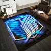 Attack On Titan Wings of Freedom Carpet Decor, Blue Graphic Design Suitable for Use As an Anti-slip for Living Room Bedroom Sofas