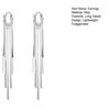 1 Pair Women Earrings Exaggerated Waterdrop Long Tassel Design Leverback Earrings Shiny Versatile Jewelry Accessories