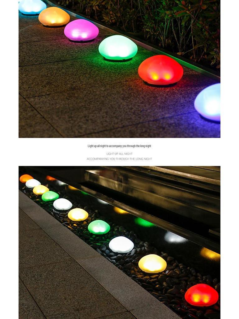 Outdoor Solar Pebble Lights - Waterproof Garden & Lawn Decorative Landscape Stones
