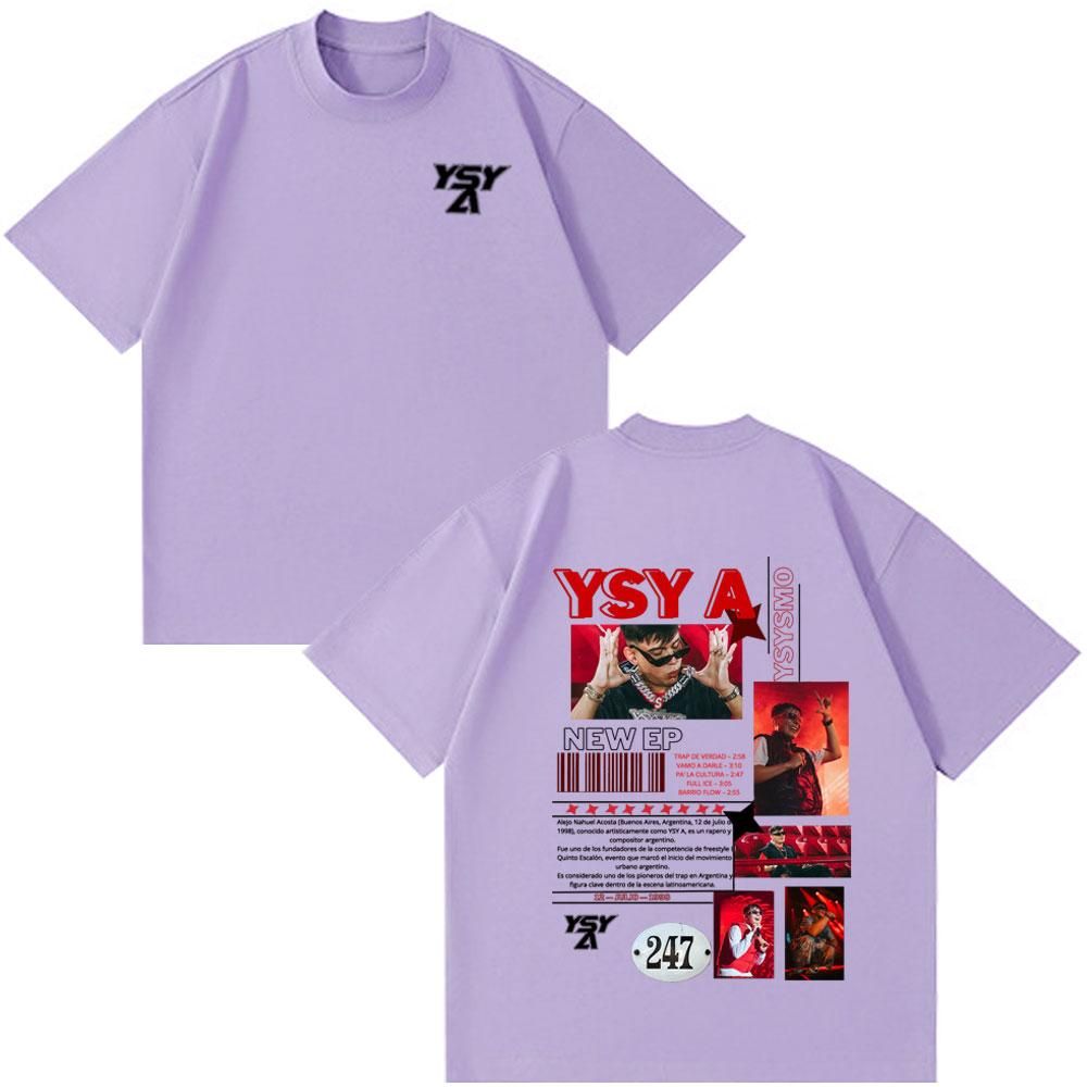 Rapper YSY A Tour Album 2026 Merch Funny Style T-shirts Unisex Women Clothing Hip Hop TShirt Summer Casual Cotton Oversized T-shirt