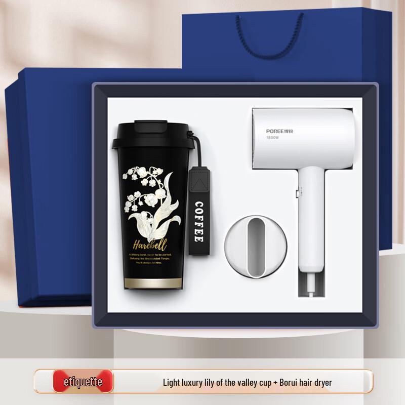 

Premium Coffee Cup & Hair Dryer Business Gift Set