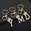 Unique Crown Crystal Rhinestones A-Z Letters Pendant Keychains For Men Women 26 Alphabet Car Key Ring Name Jewelry Keyrings Gift