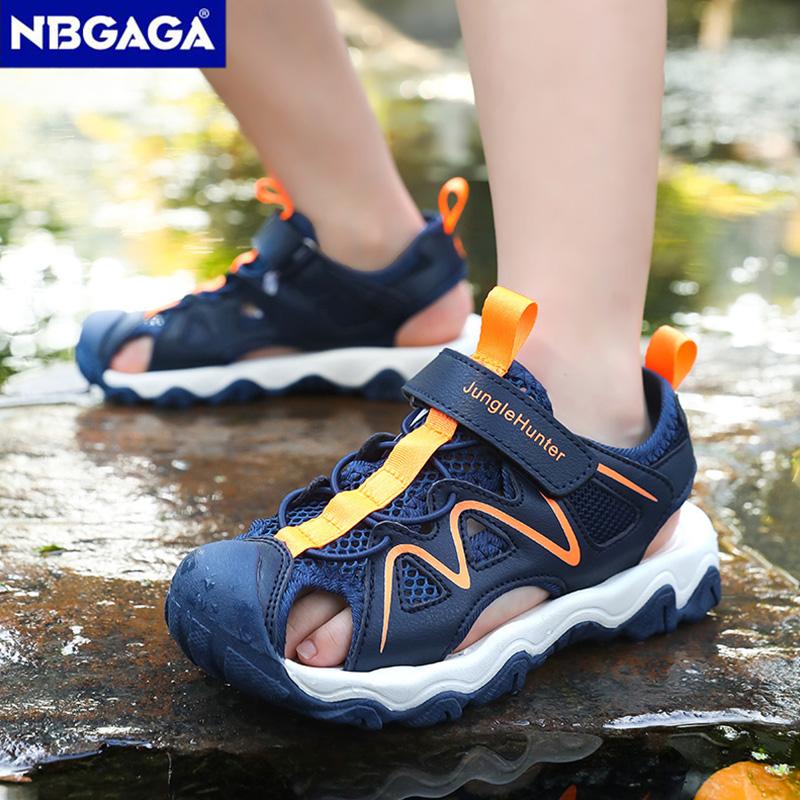 Kids Sports Sandals Closed Toe Summer Outdoor Water Shoes for Boys Girls Athletic Beach Sandials Non-slip Size 28-39