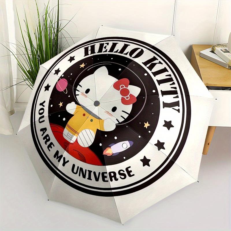 

1pc Hello Kitty Space Adventure Umbrella with Plastic Handle,Suitable for All Seasons Home Travel Outdoor UmbrellaSanlio093
