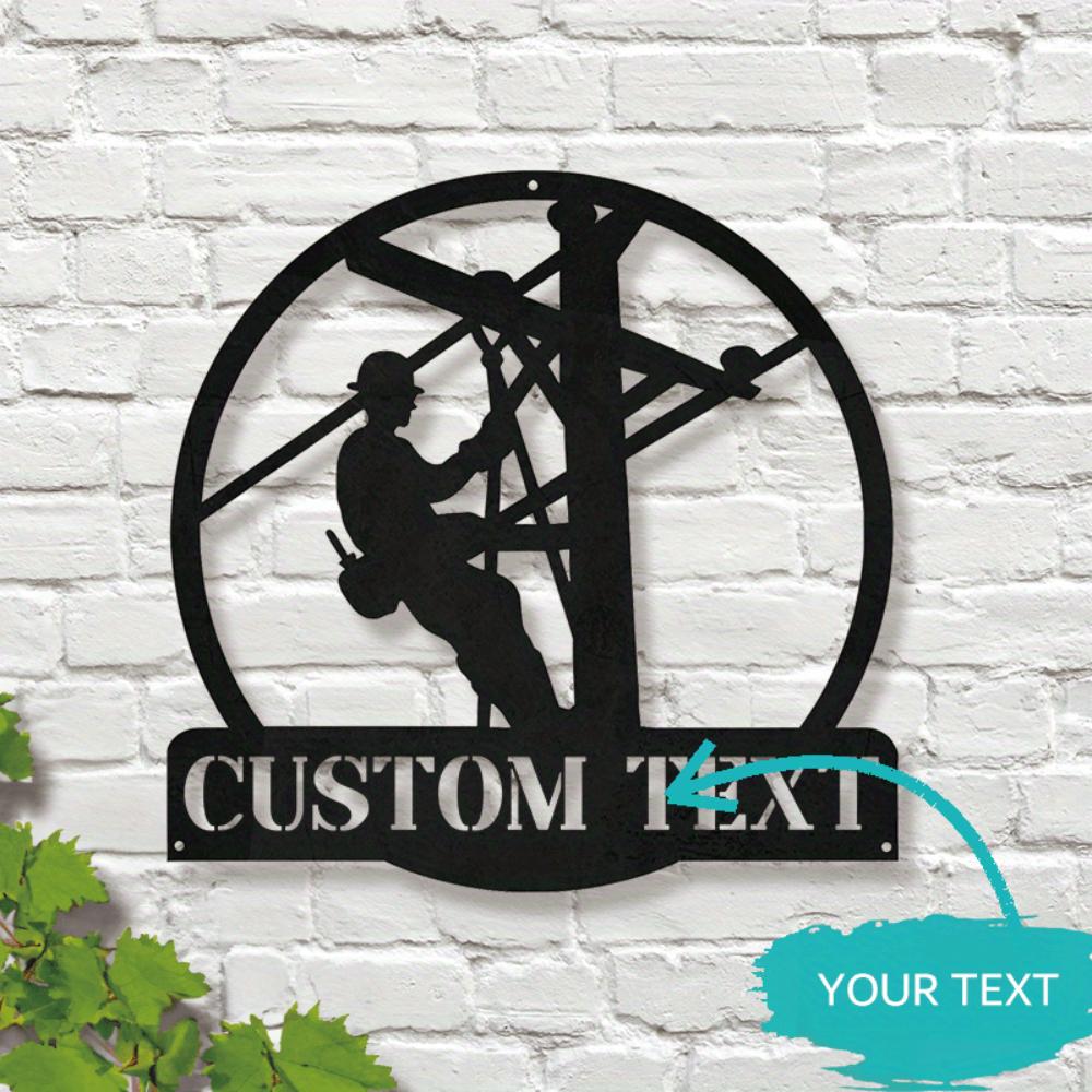 Exclusive Tailored Lineman Monogram Metal Wall Sculptures Contemporary Design Wall Hanging Mount Versatile for Home Gift