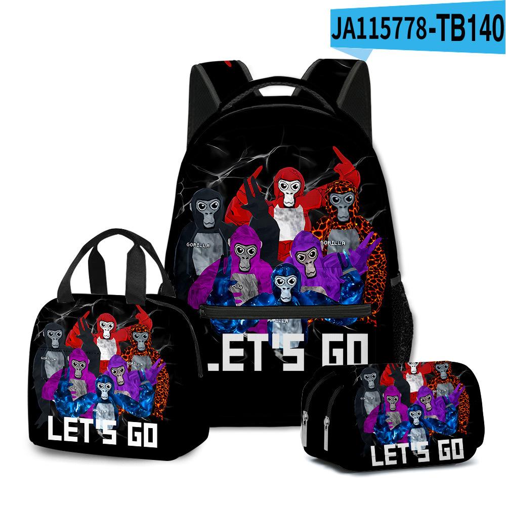 Iconique Préféré Distinctif Ombre Lait Moelleux Conception 3D 3 pièces/Ensemble Sacs pour Apprenants Étudiants Sortie Ordinateur Sac à Dos Quotidien Sac Repas Trousse à Crayons