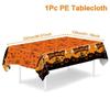 Plastic Halloween Tablecloth Bronzing Table Decoration Pumpkin Table Cover Pumpkin Ghost Haunted House Tablecover